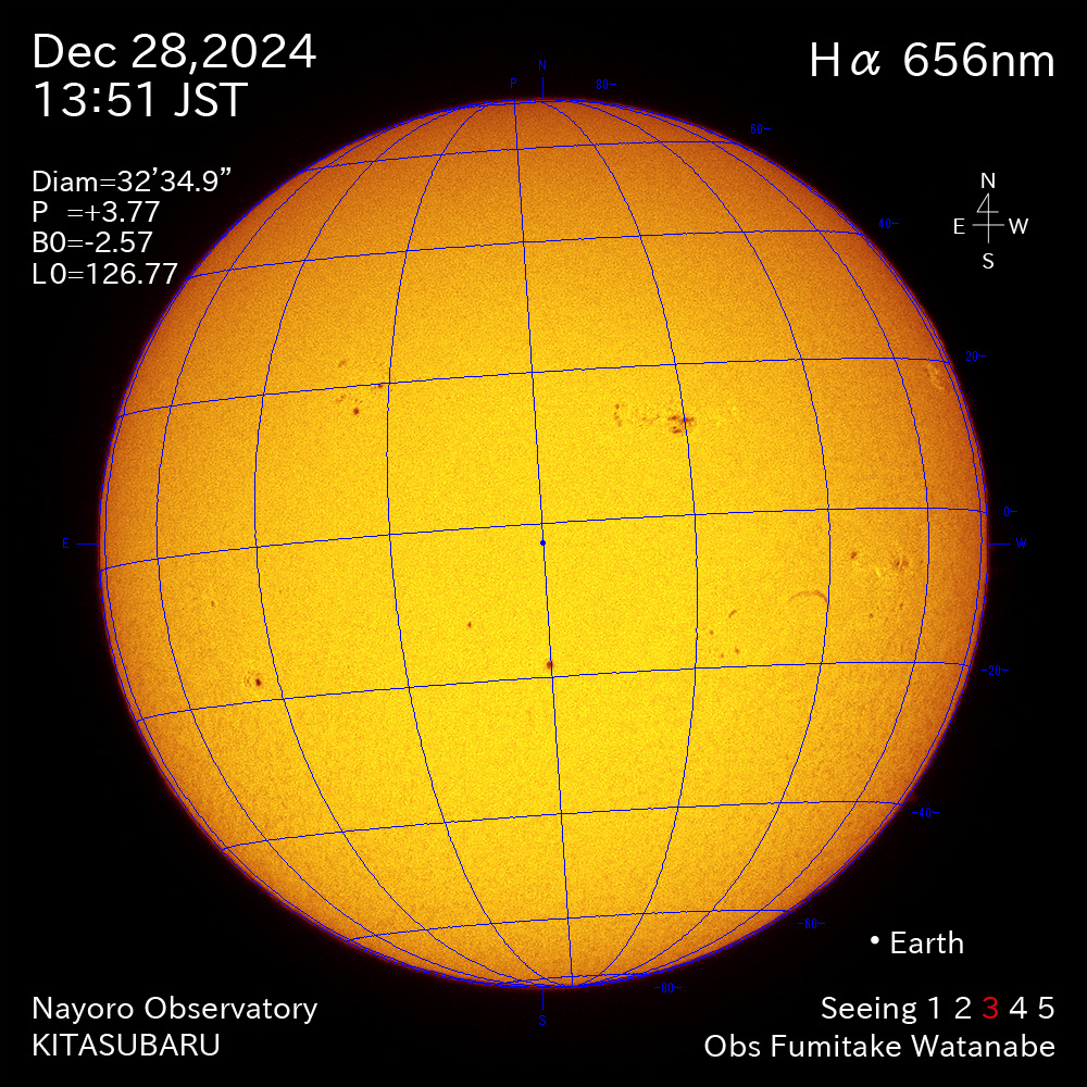 2024年12月28日 Ha波長の太陽