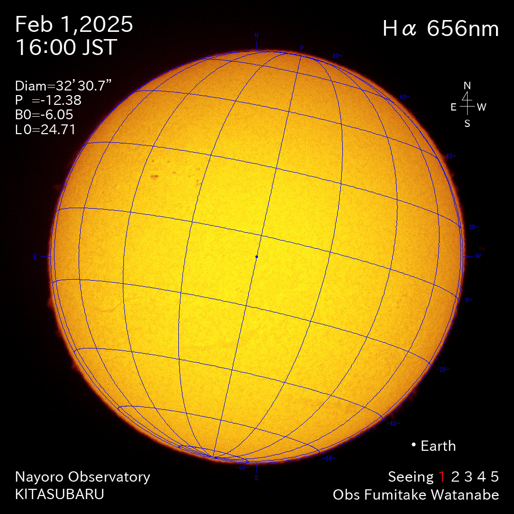2025年2月1日 Ha波長の太陽