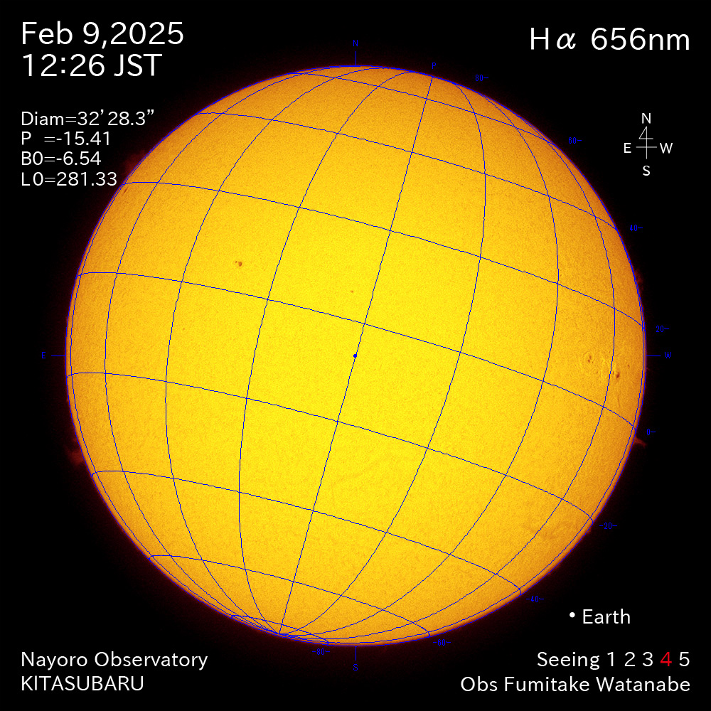 2025年2月9日 Ha波長の太陽