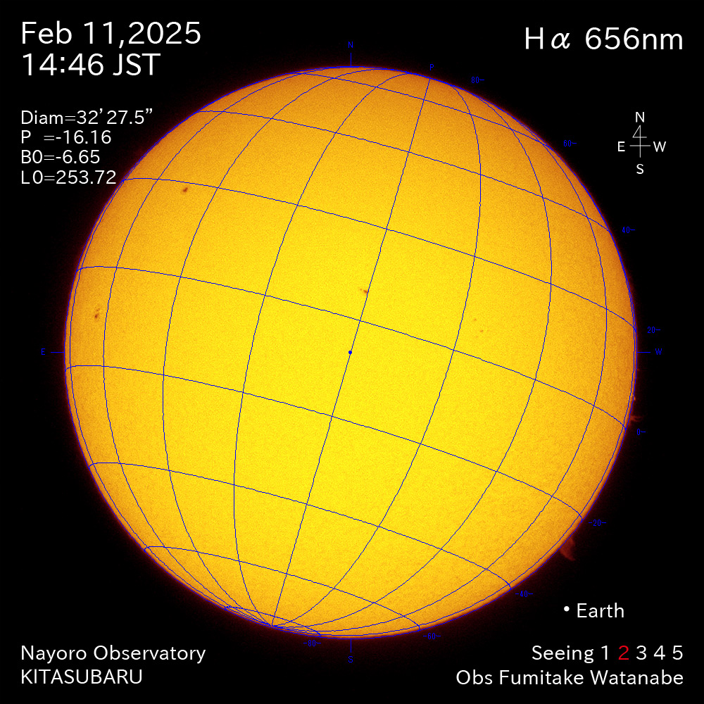 2025年2月11日 Ha波長の太陽
