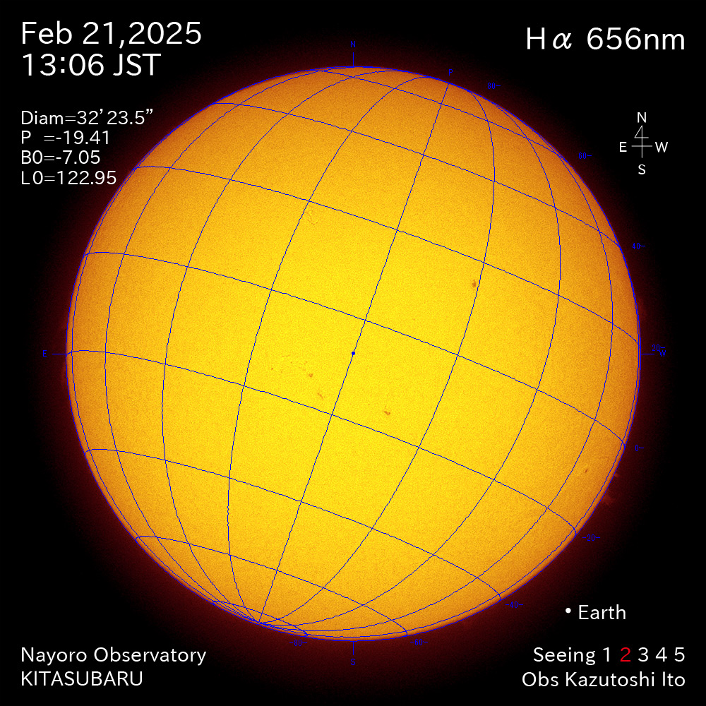 2025年2月21日 Ha波長の太陽