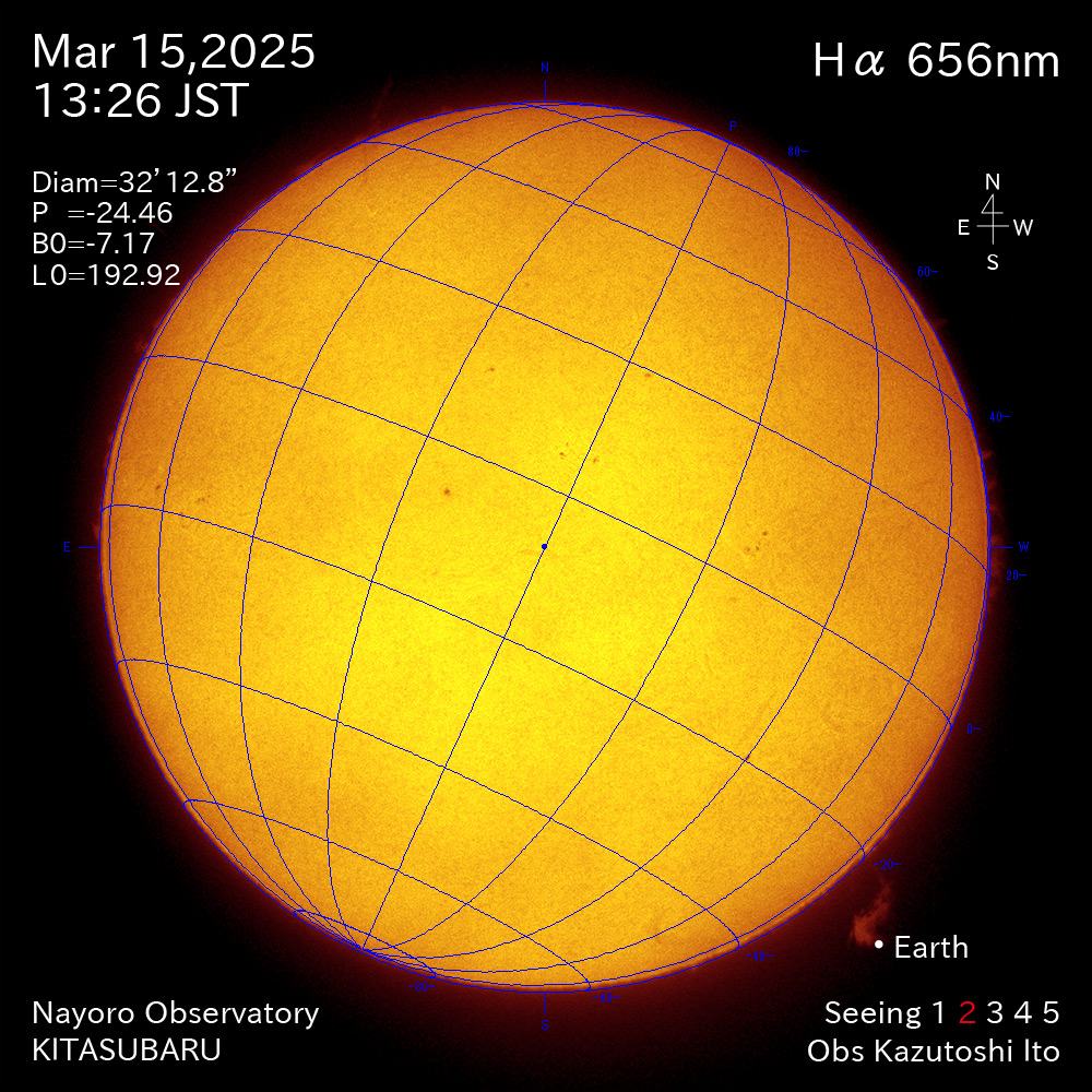 2025年3月15日 Ha波長の太陽