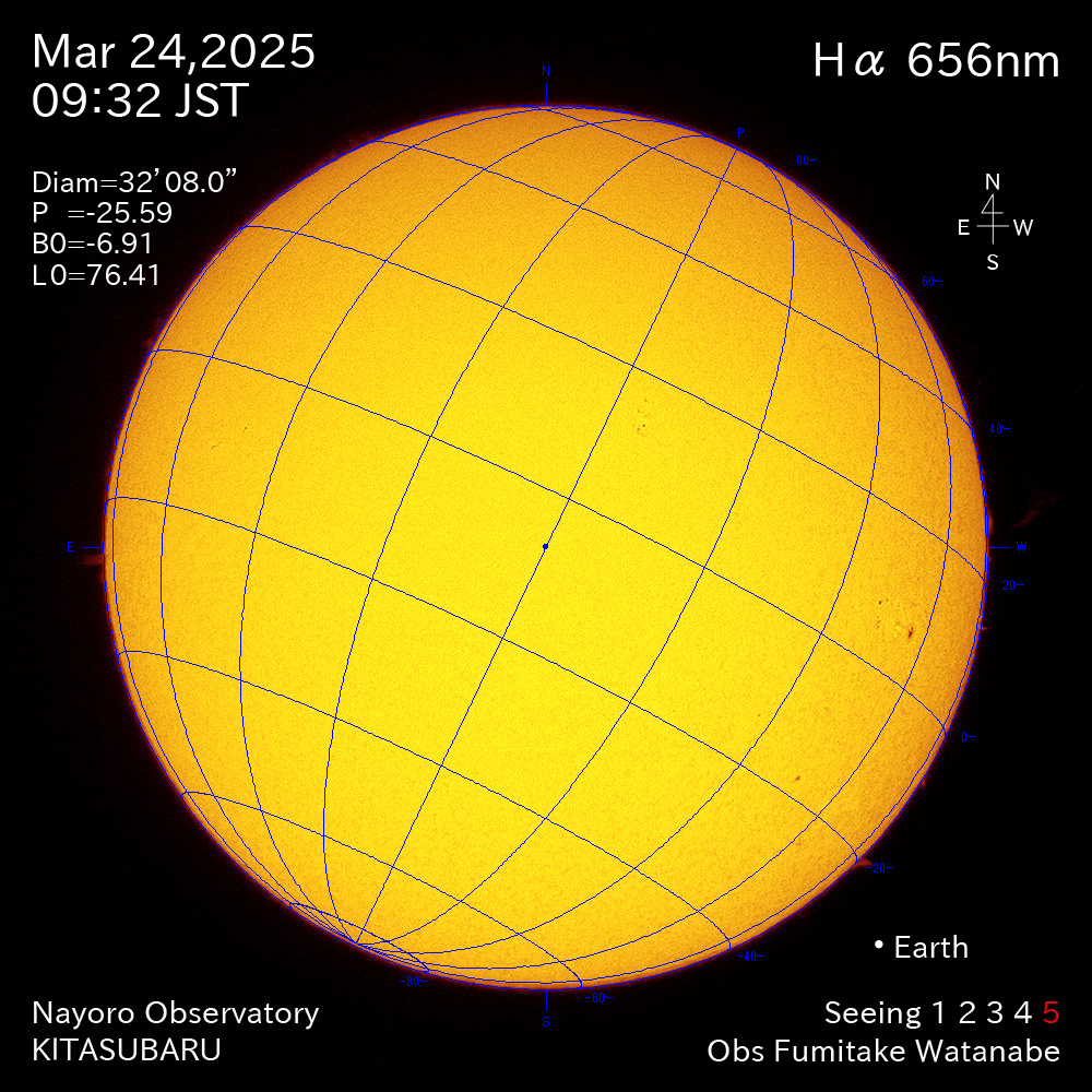 2025年3月24日 Ha波長の太陽