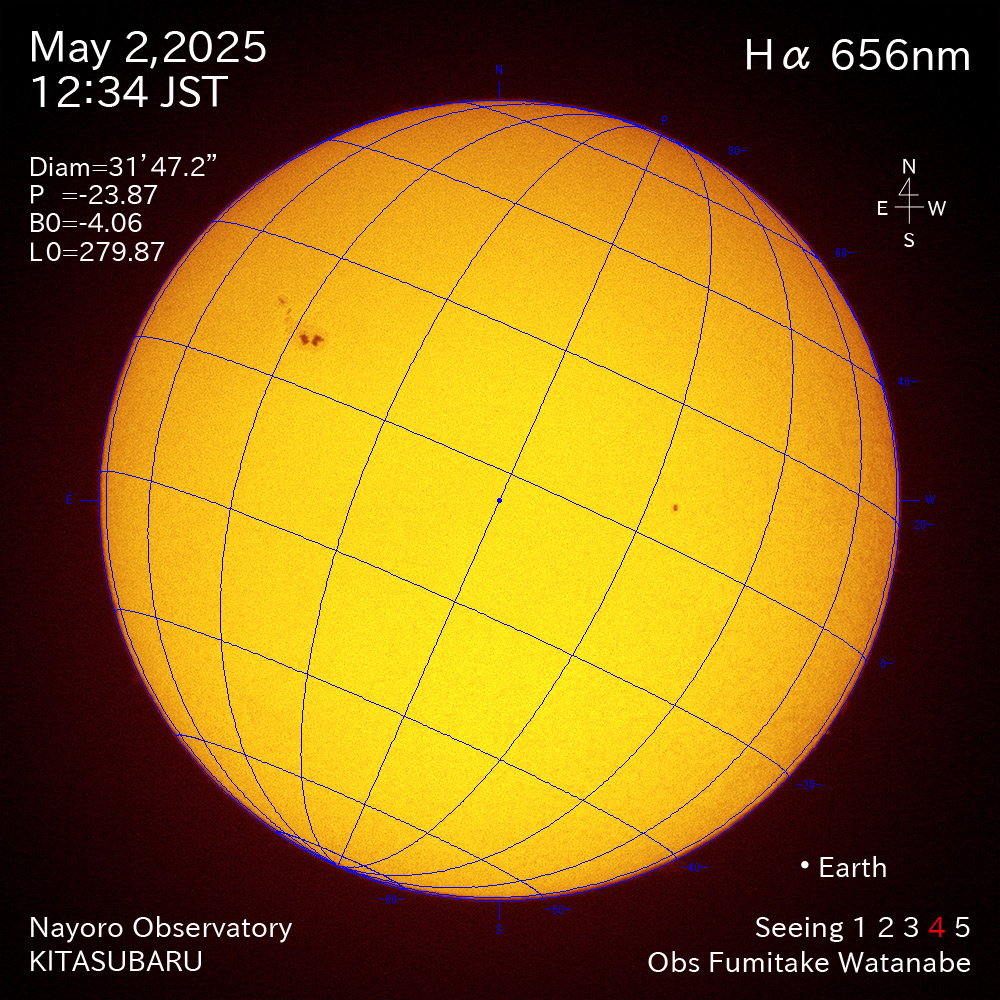 2025年5月2日 Ha波長の太陽