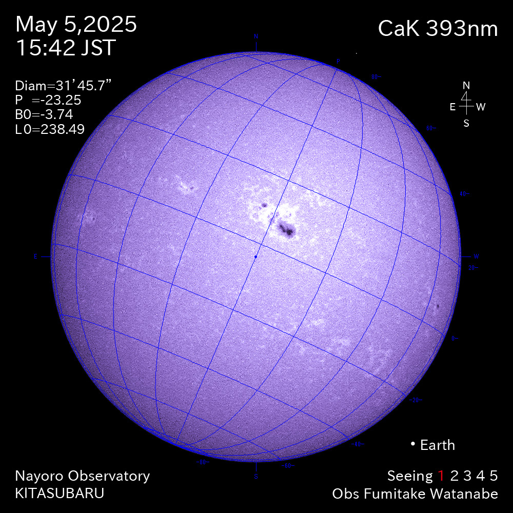 2025年5月5日 CaK波長の太陽