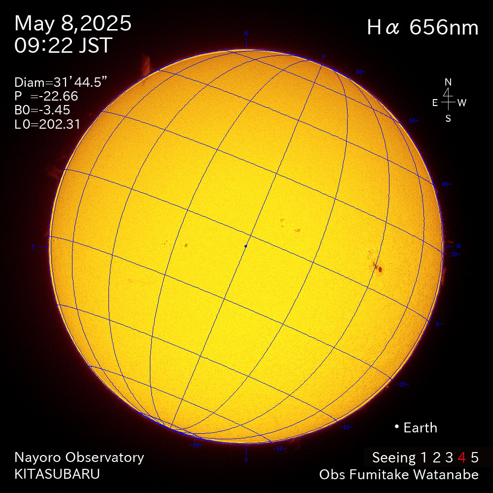 2025年5月8日 Ha波長の太陽