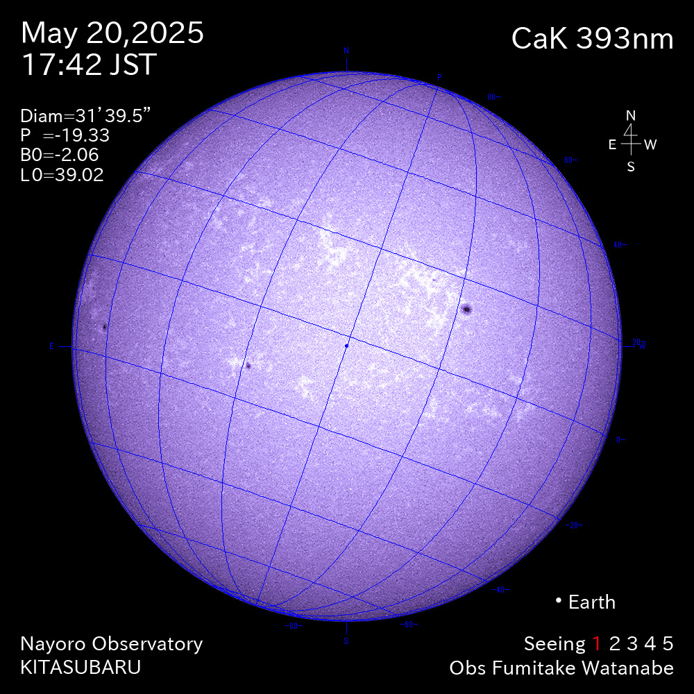 2025年5月20日 CaK波長の太陽