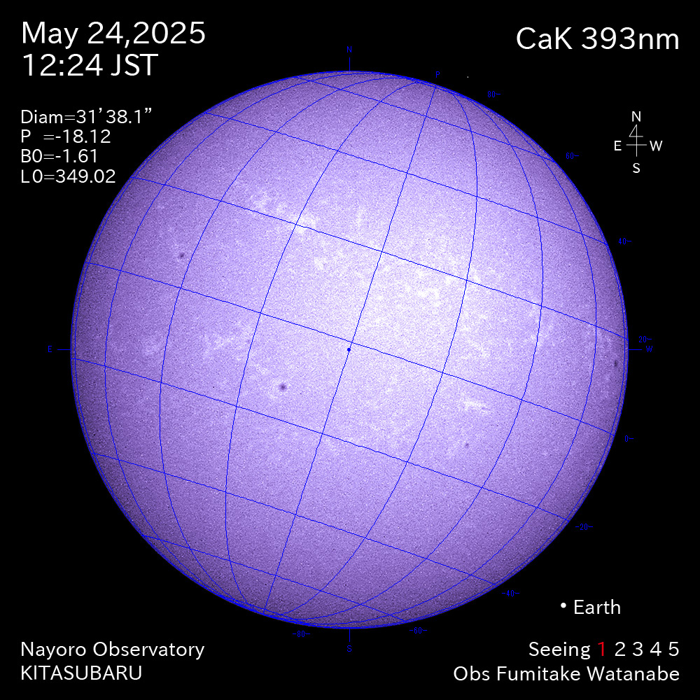 2025年5月24日 CaK波長の太陽
