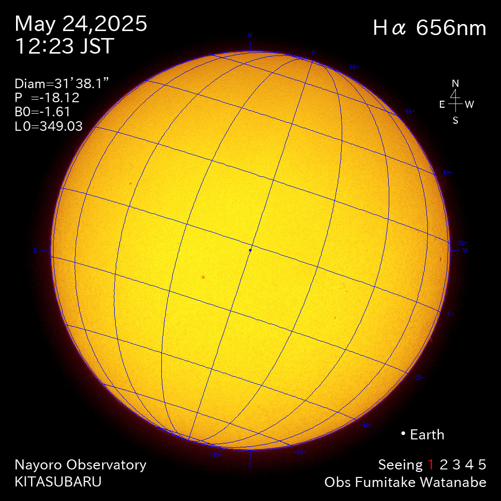 2025年5月24日 Ha波長の太陽