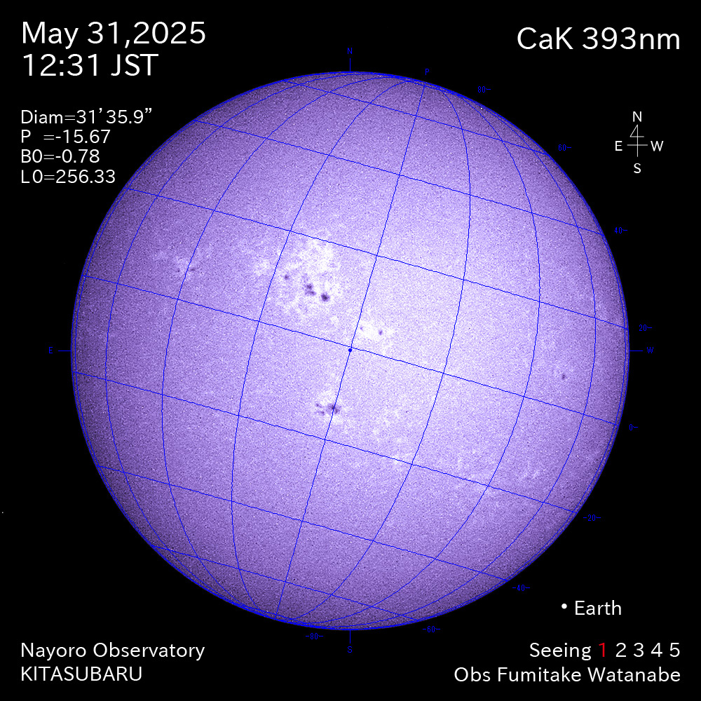 2025年5月31日 CaK波長の太陽