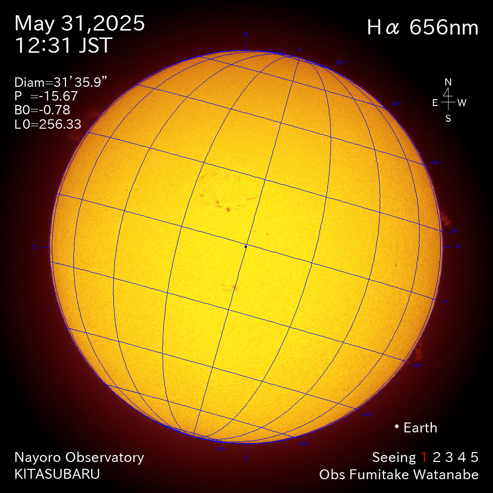 2025年5月31日 Ha波長の太陽