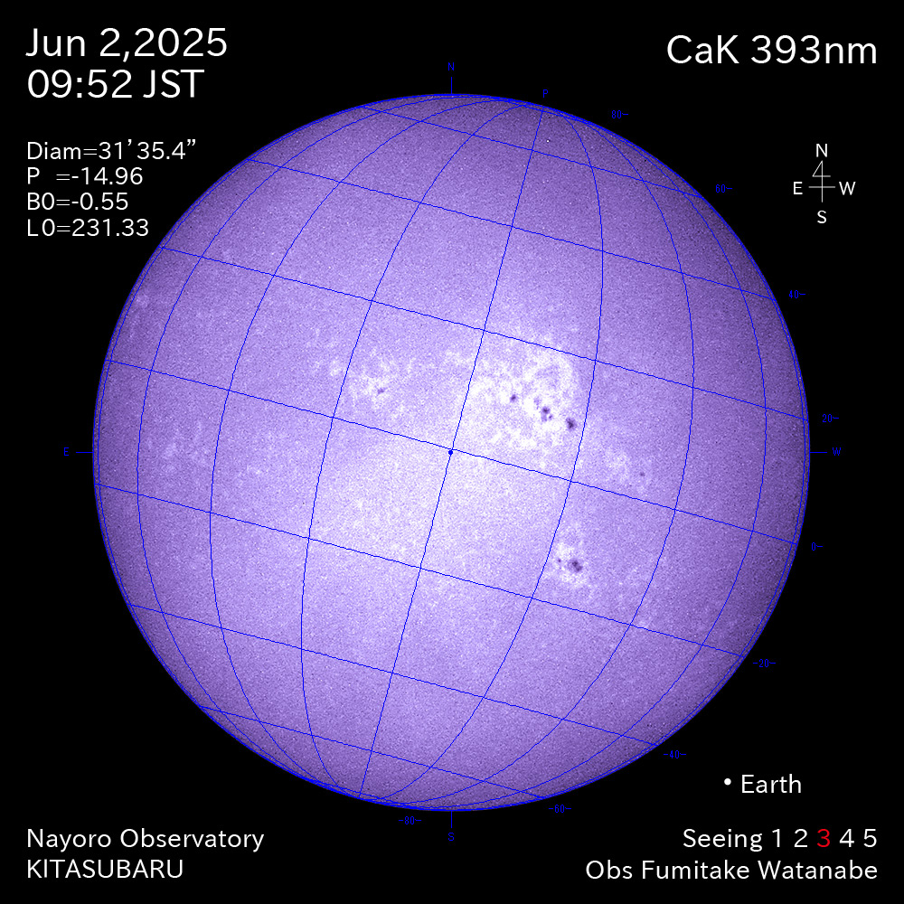 2025年6月2日 CaK波長の太陽