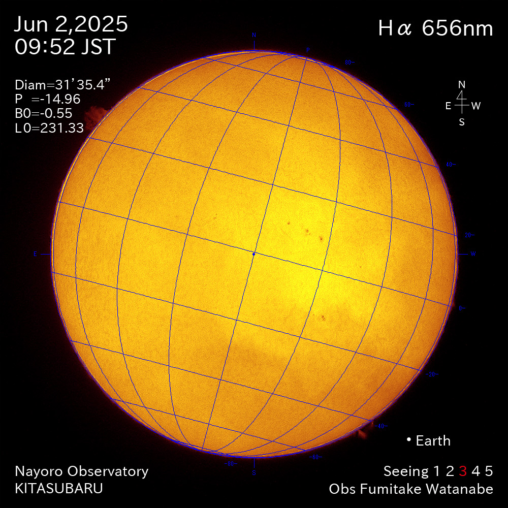 2025年6月2日 Ha波長の太陽