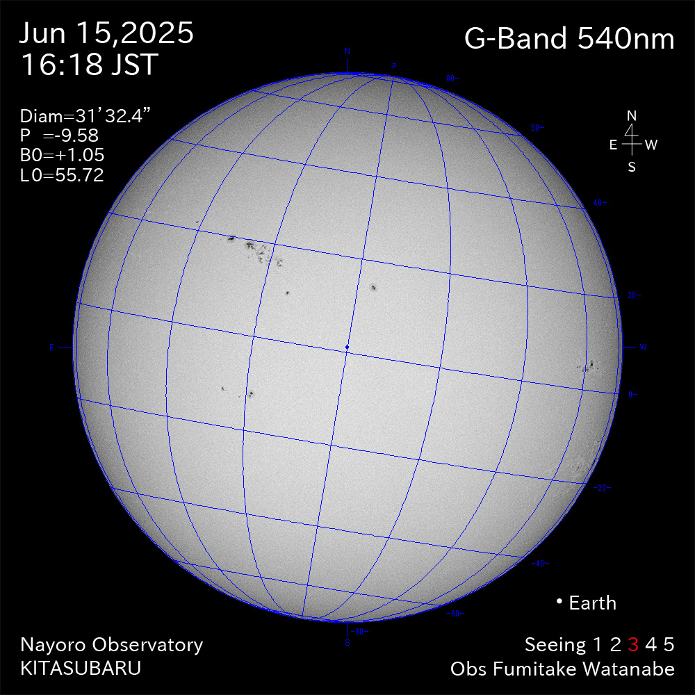 2025年6月15日 540nm波長の太陽