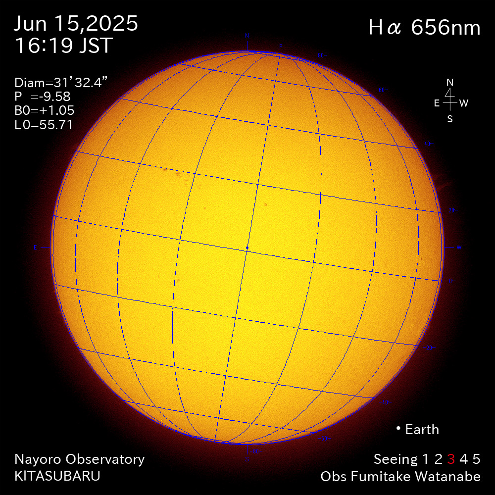 2025年6月15日 Ha波長の太陽