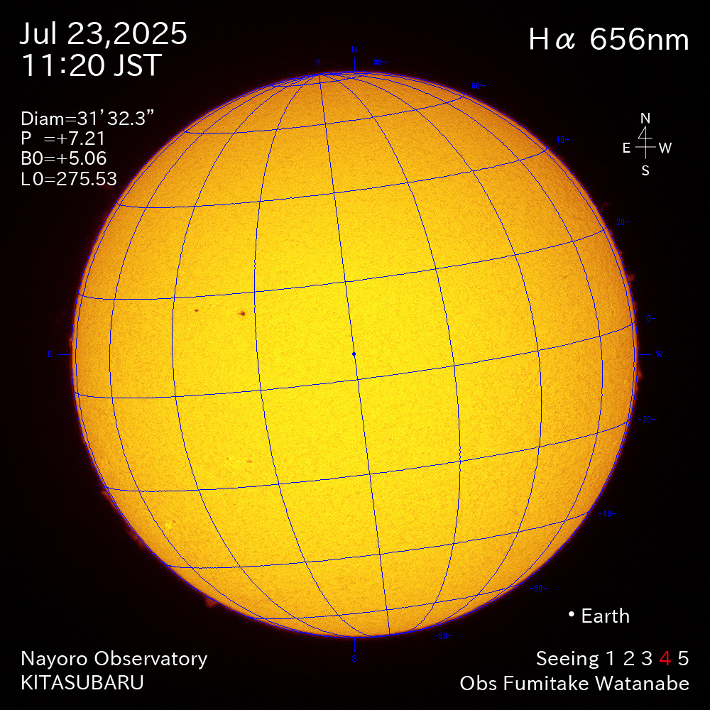 2025年7月23日 Ha波長の太陽