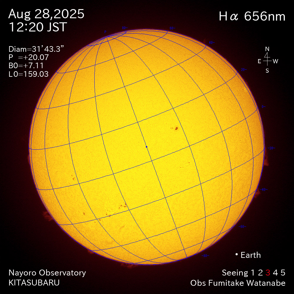2025年8月28日 Ha波長の太陽