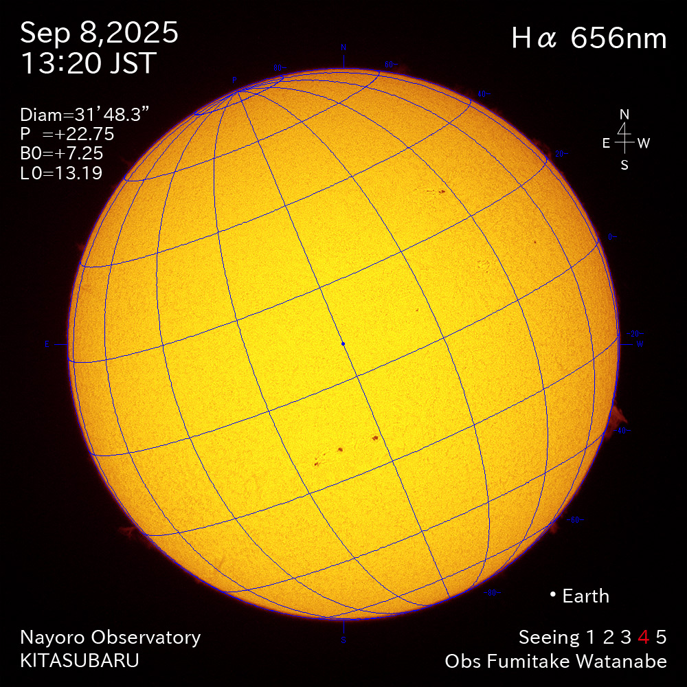 2025年9月8日 Ha波長の太陽