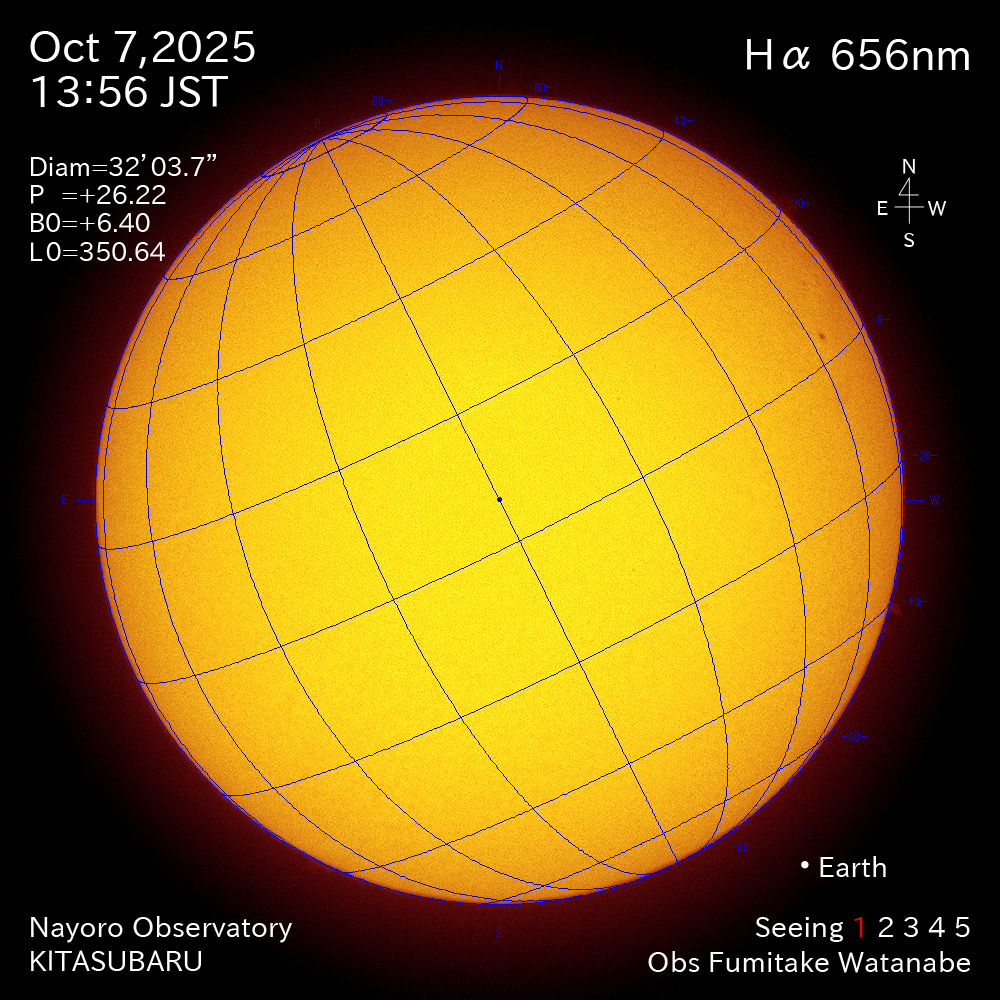2025年10月7日 Ha波長の太陽
