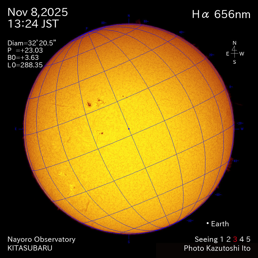 2025年11月8日 Ha波長の太陽