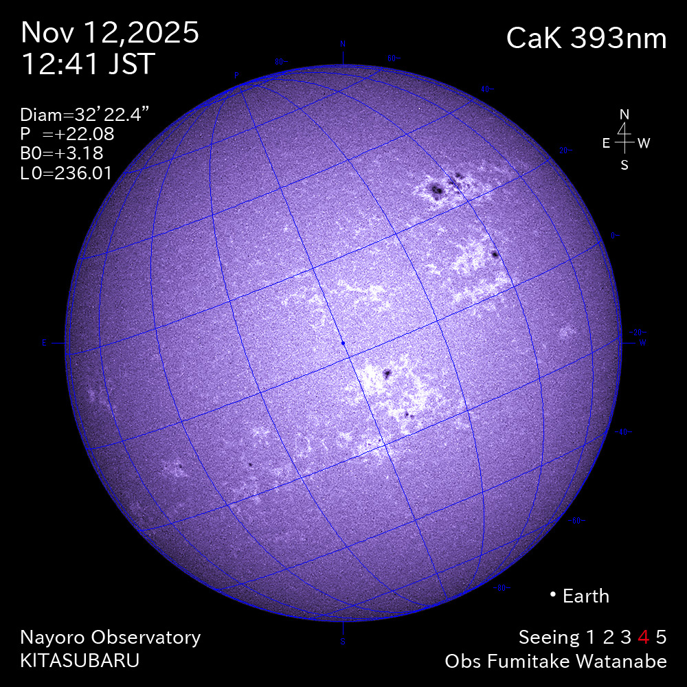 2025年11月12日 CaK波長の太陽