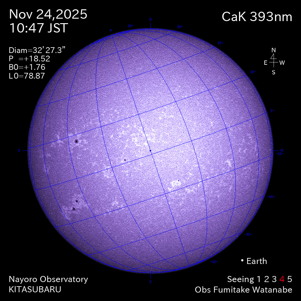 2025年11月24日 CaK波長の太陽
