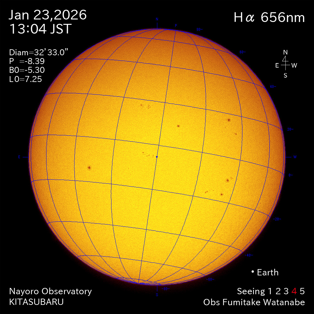 2026年1月23日 Ha波長の太陽