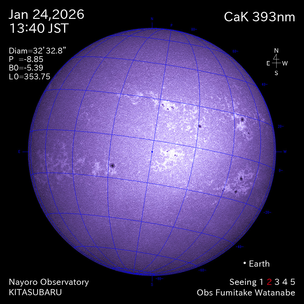 2026年1月24日 CaK波長の太陽