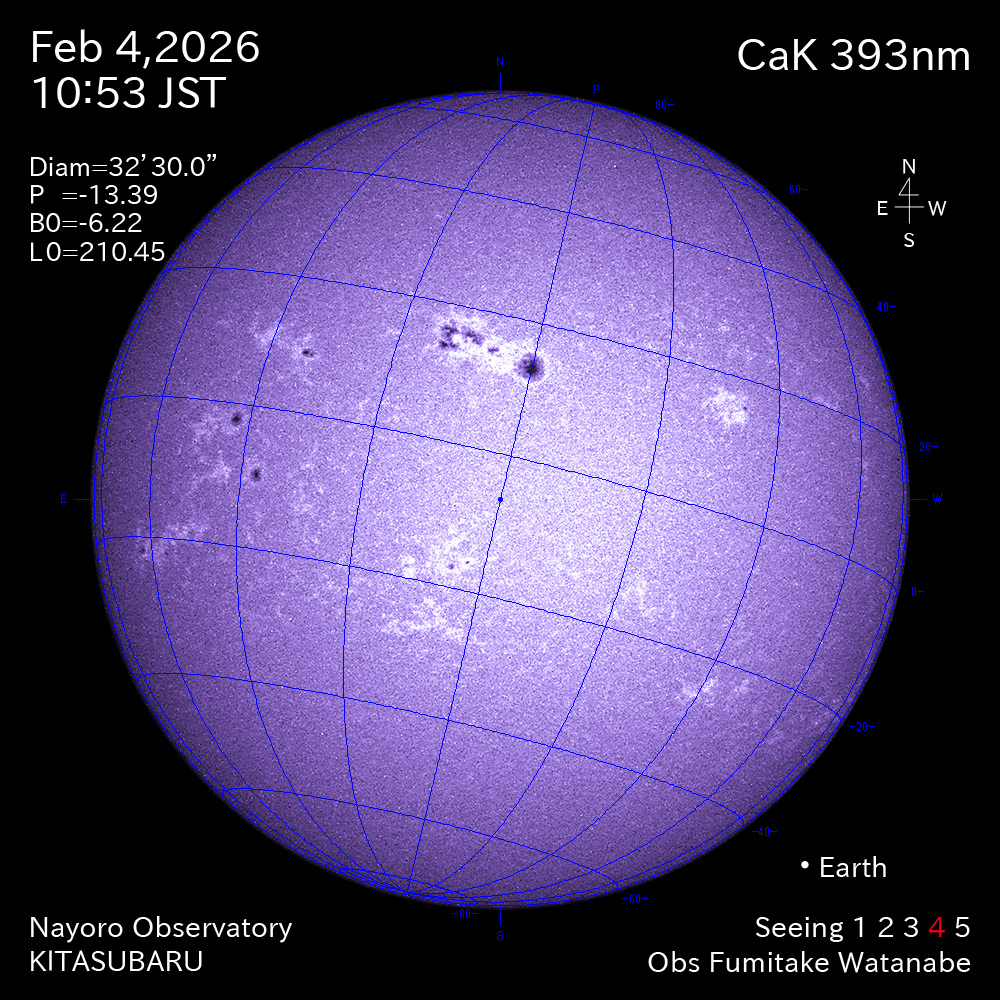 2026年2月4日 CaK波長の太陽