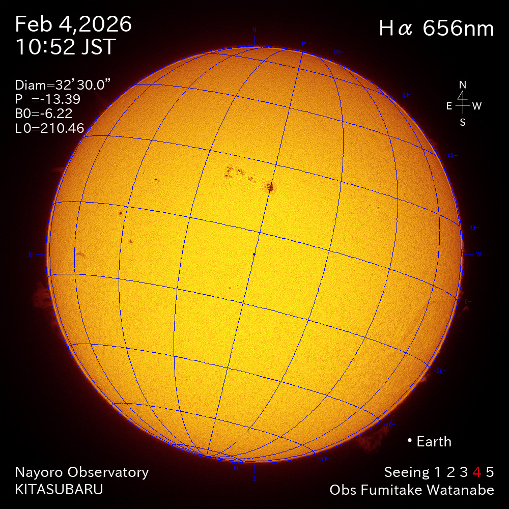 2026年2月4日 Ha波長の太陽
