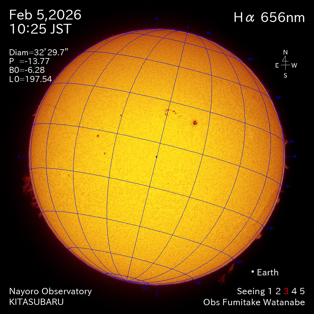 2026年2月5日 Ha波長の太陽