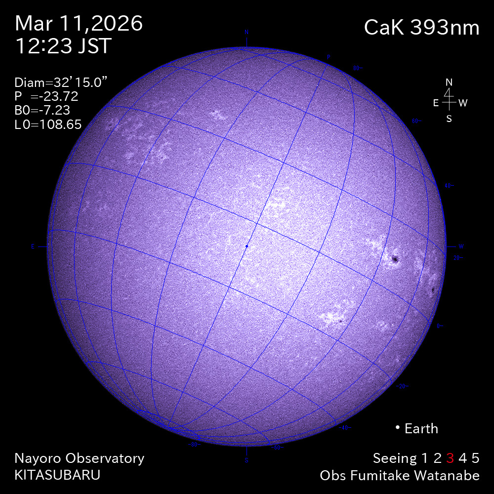 2026年3月11日 CaK波長の太陽