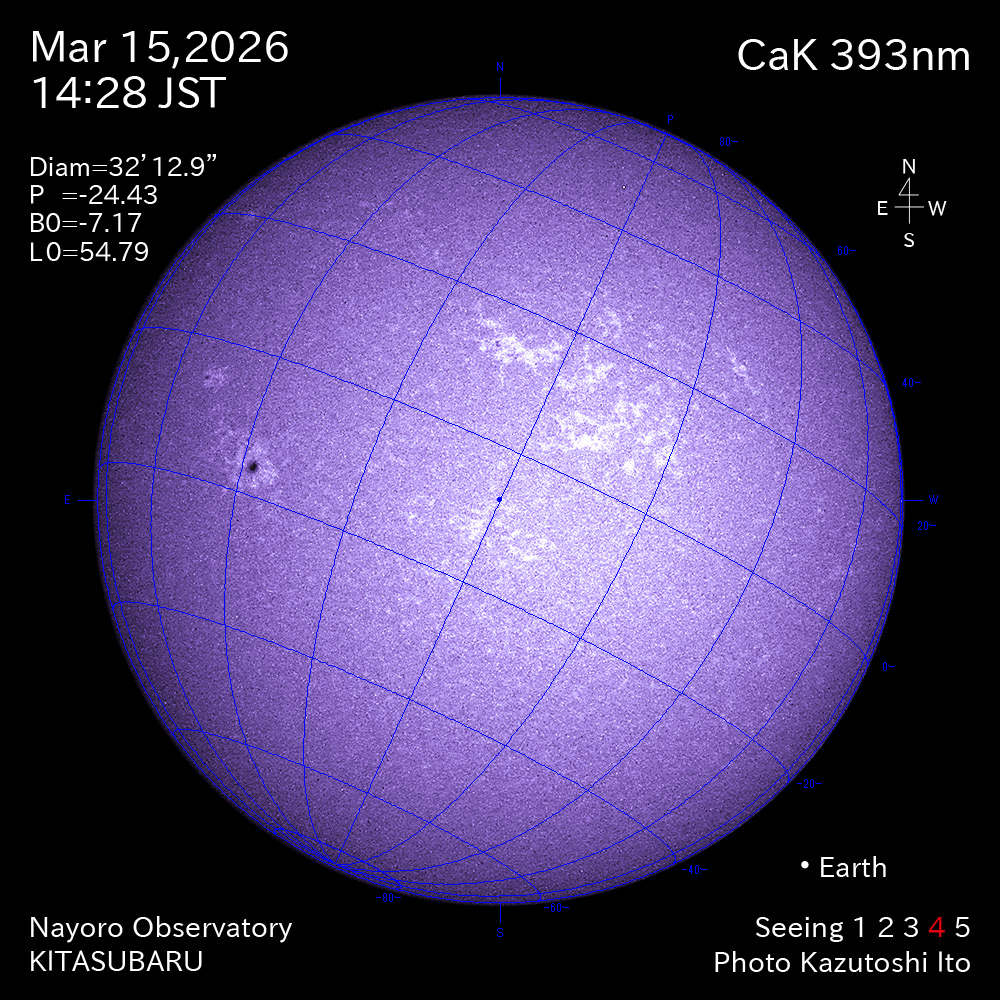2026年3月15日 CaK波長の太陽