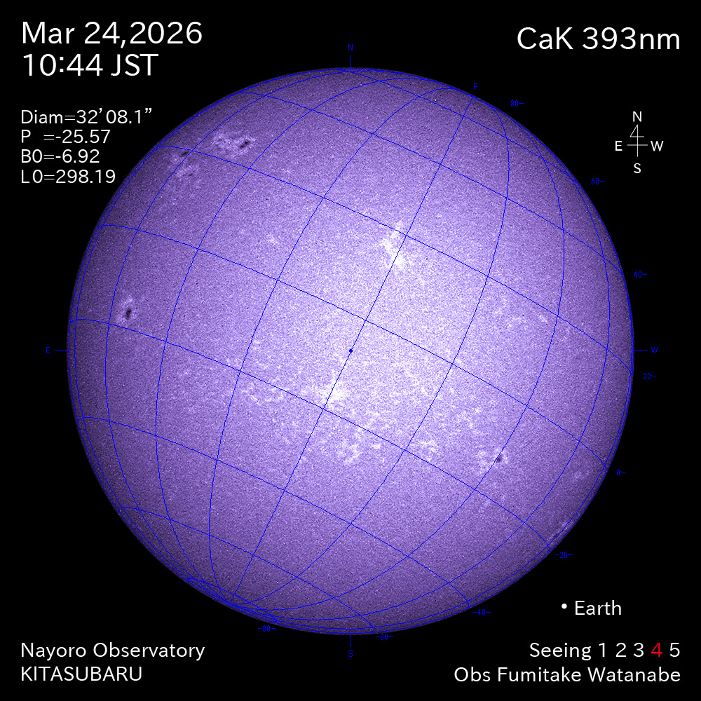 2026年3月24日 CaK波長の太陽