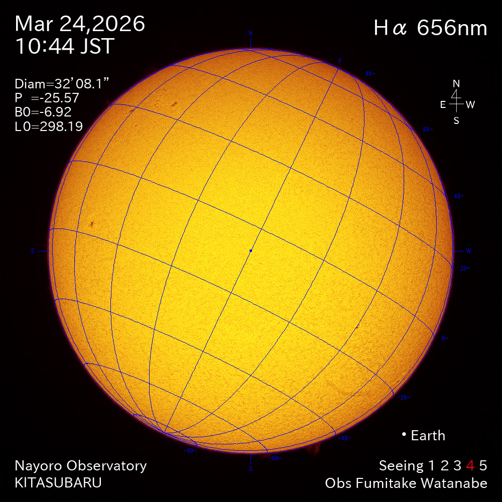 2026年3月24日 Ha波長の太陽