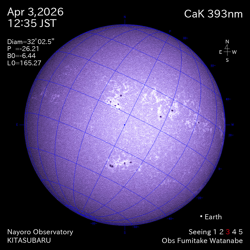 2026年4月3日 CaK波長の太陽