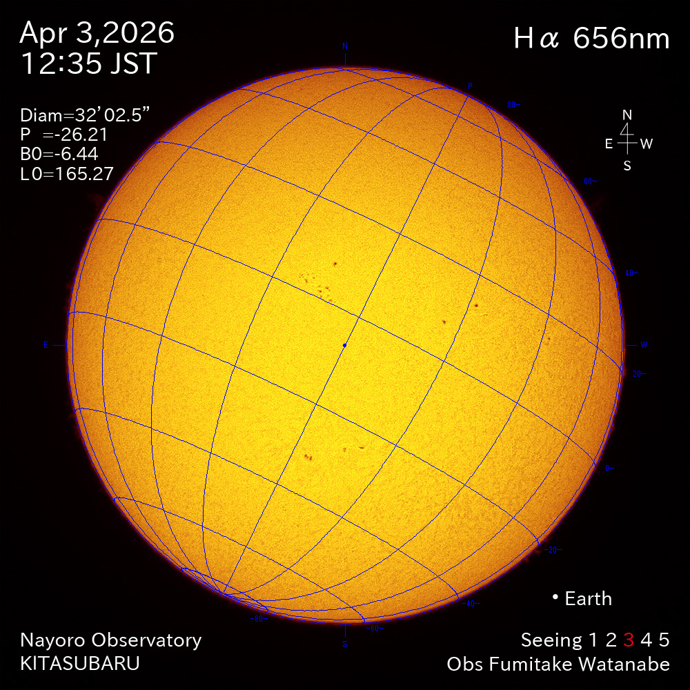 2026年4月3日 Ha波長の太陽