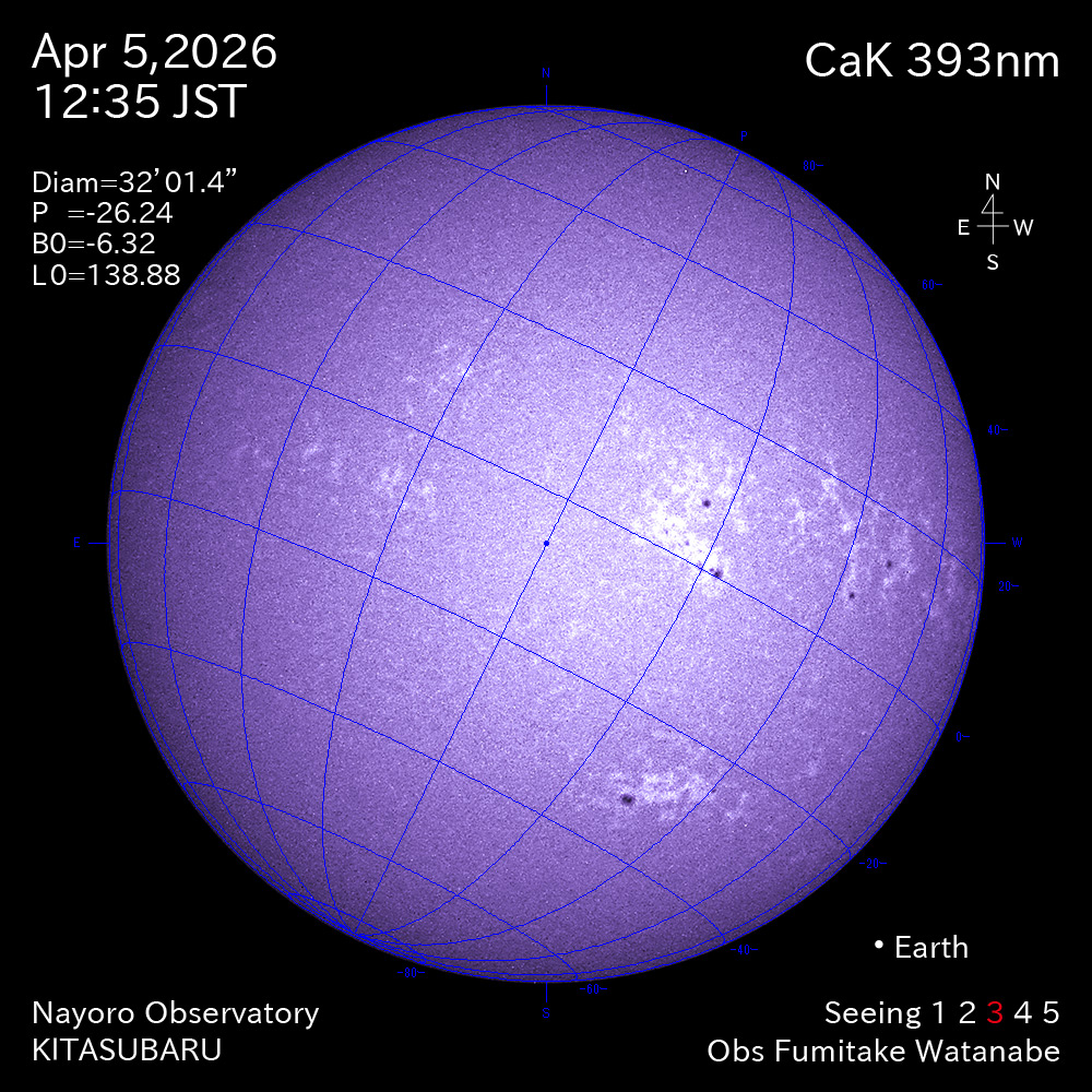 2026年4月5日 CaK波長の太陽