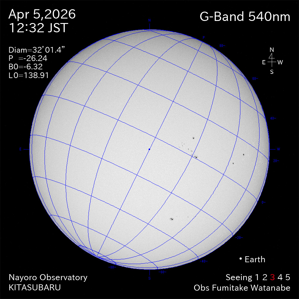 2026年4月5日 540nm波長の太陽
