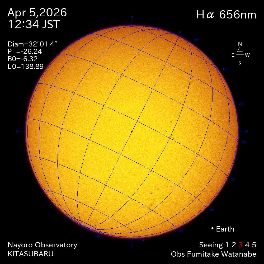 2026年4月5日 Ha波長の太陽