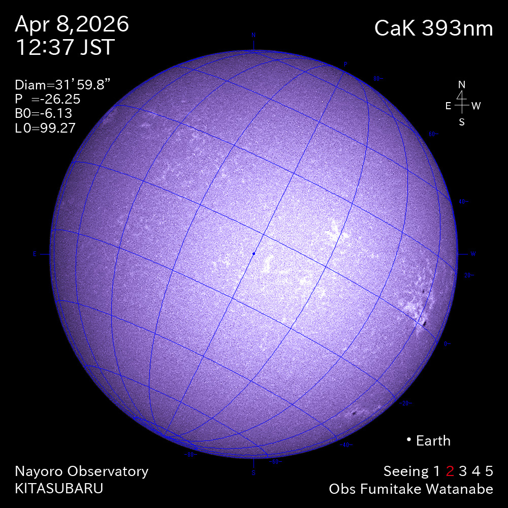 2026年4月5日 CaK波長の太陽
