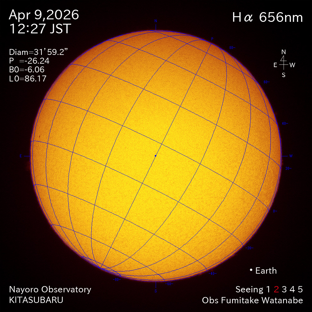 2026年4月9日 Ha波長の太陽