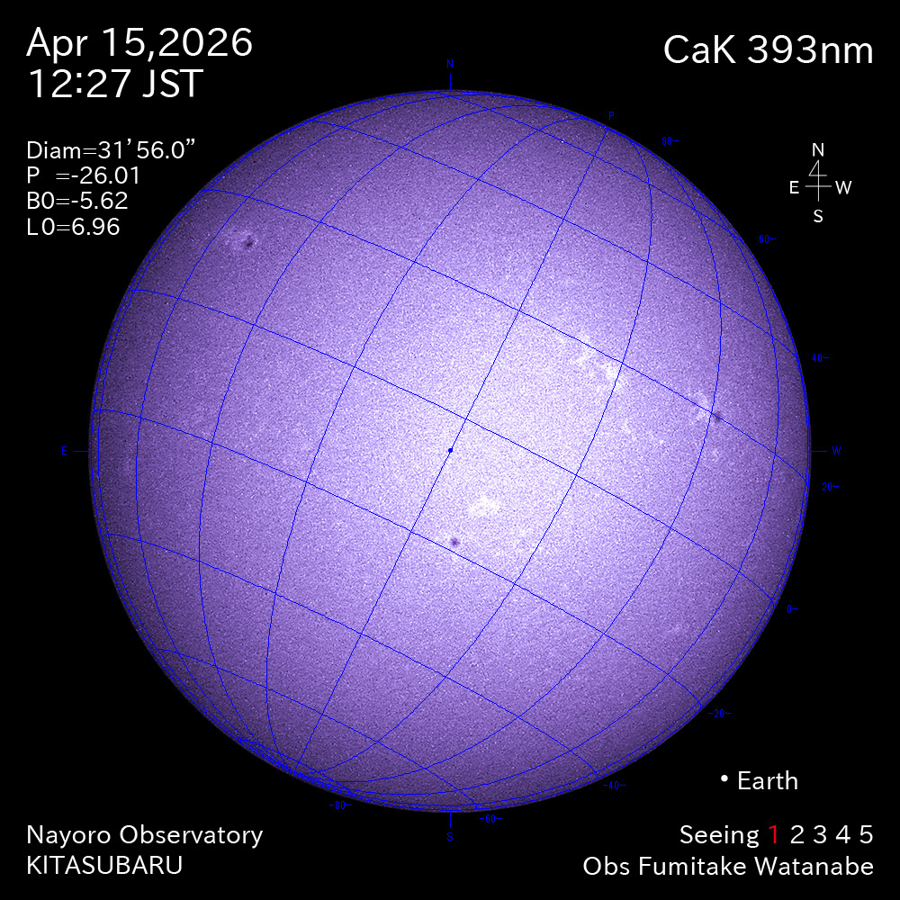 2026年4月15日 CaK波長の太陽