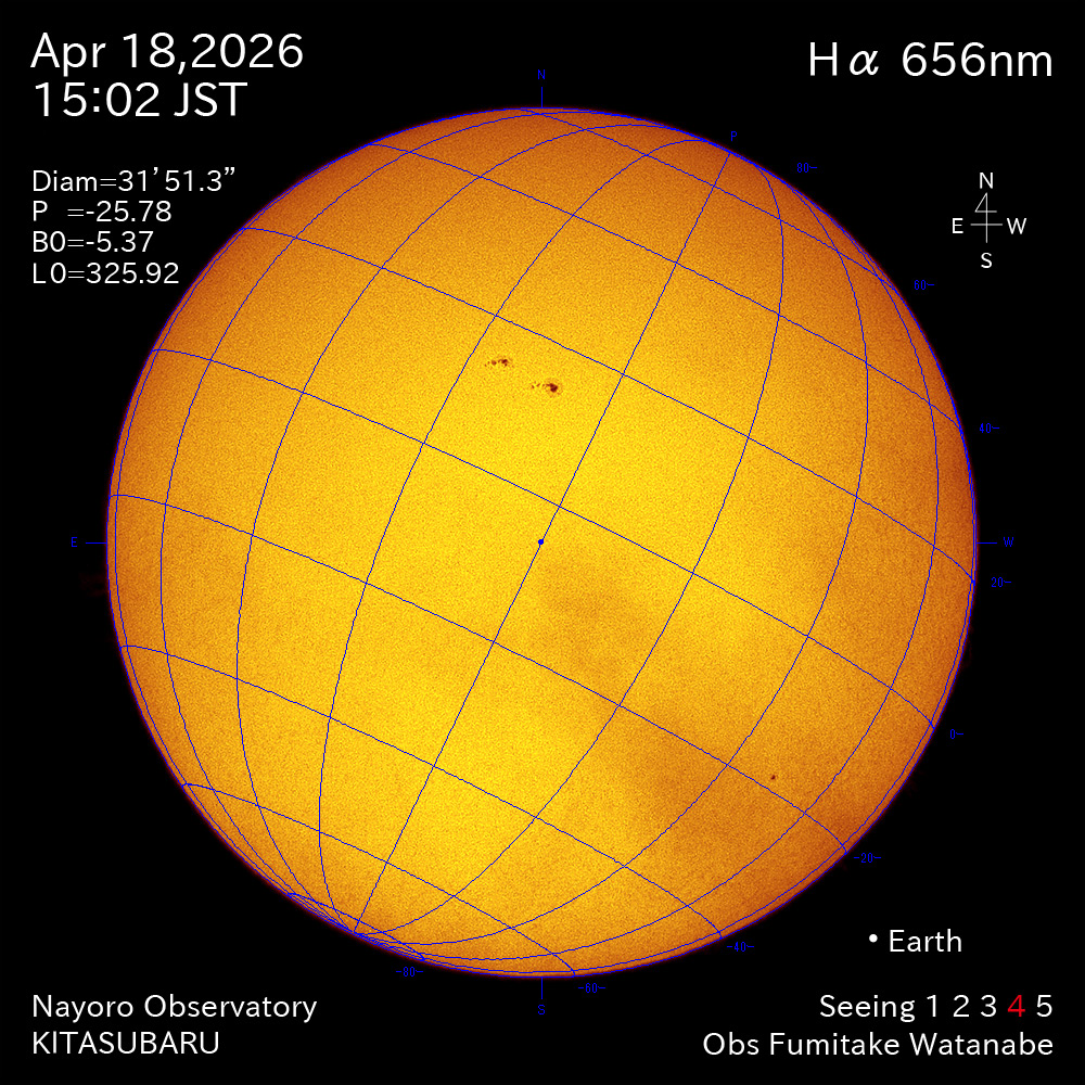 2026年4月18日 Ha波長の太陽