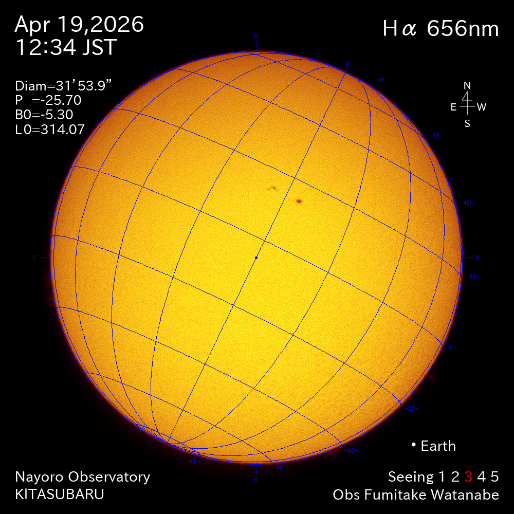 2026年4月19日 Ha波長の太陽