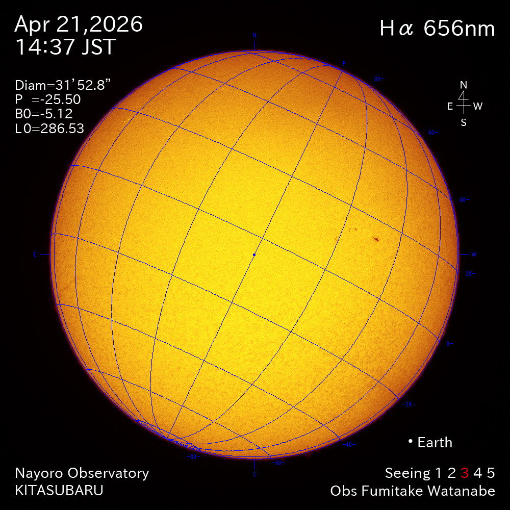 2026年4月21日 Ha波長の太陽