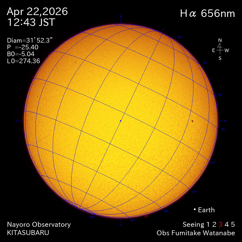 2026年4月22日 Ha波長の太陽