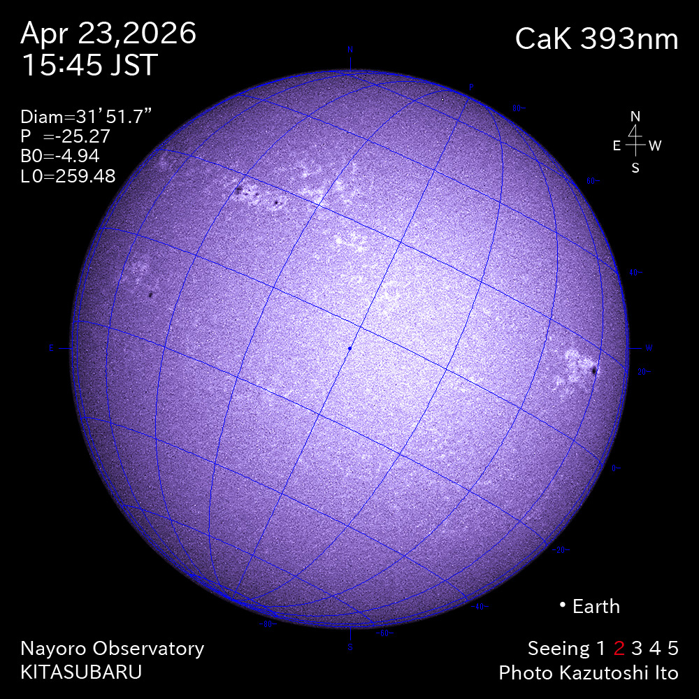 2026年4月23日 CaK波長の太陽