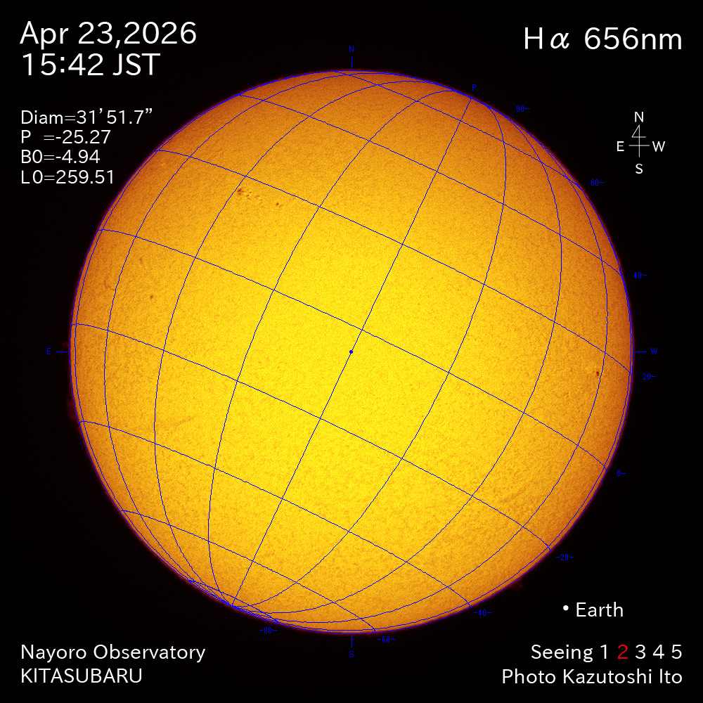 2026年4月23日 Ha波長の太陽