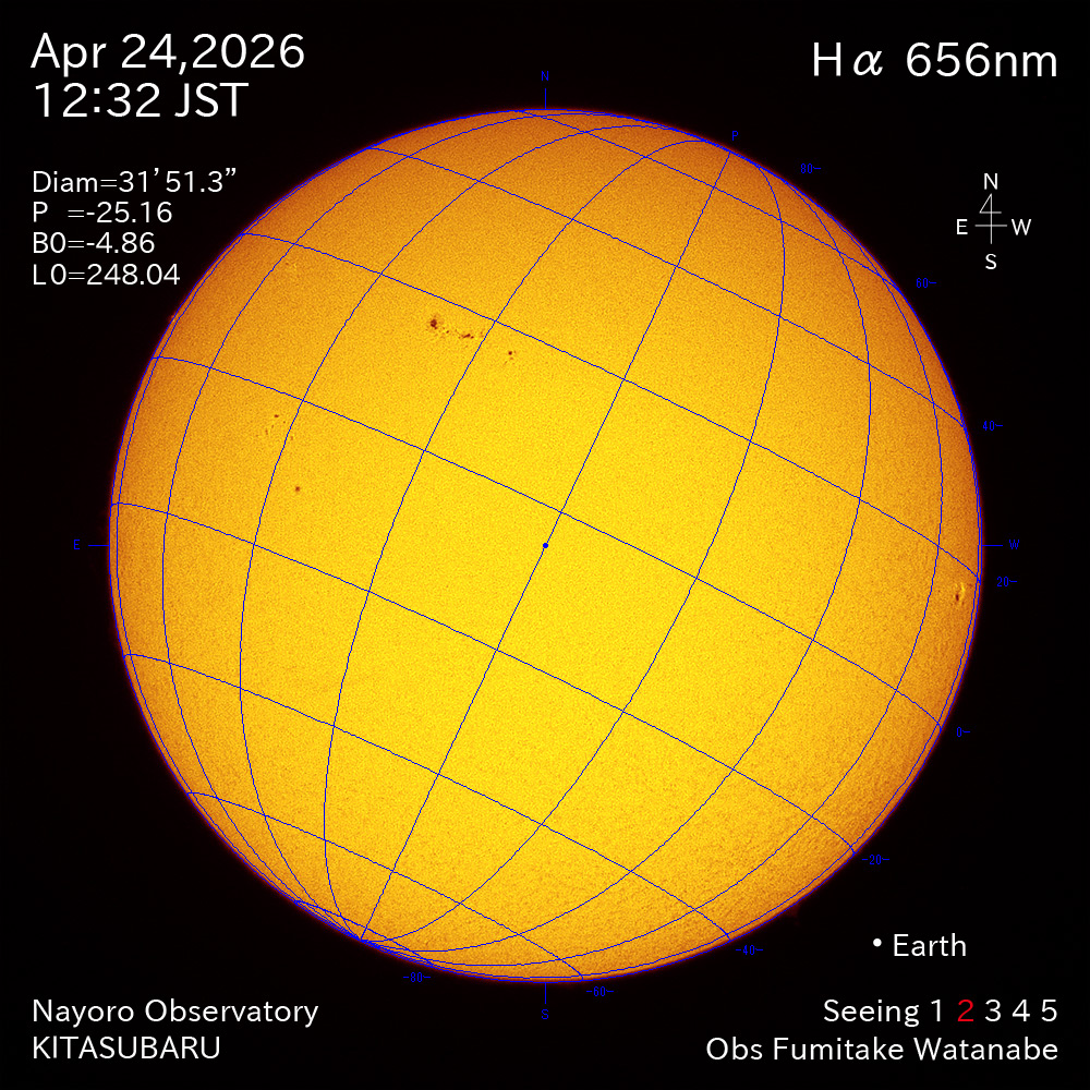 2026年4月24日 Ha波長の太陽